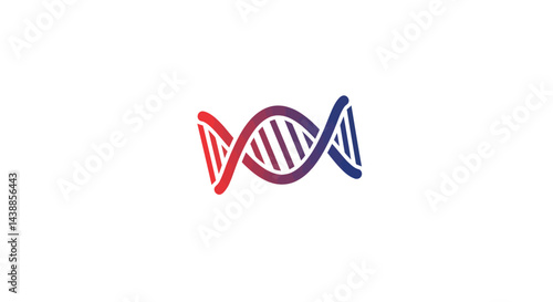 Gradient DNA strand illustration concept for healthcare innovation and genetic research featuring helix structure and modern design suitable for medical technology