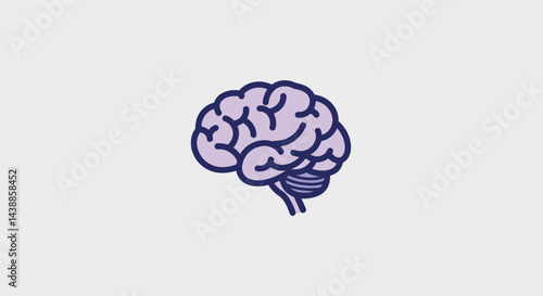 Stylized brain illustration with intricate details enhancing cognitive and neural themes for educational and medical contexts emphasizing intellect and mental health