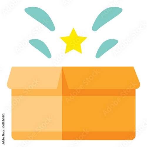 Flat Unboxing Icon