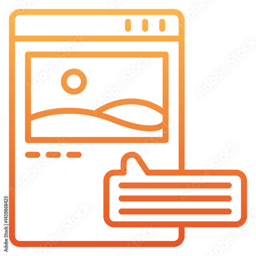 Gradient Caption Icon