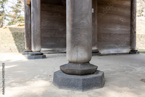 山門の柱（日枝神社 随神門）