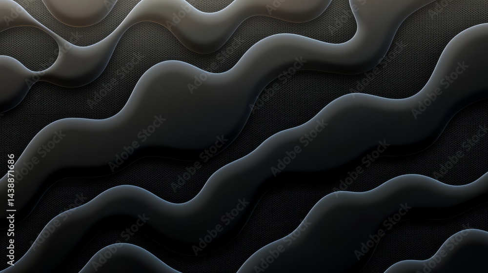 Obraz premium Abstract Dark Fluid Wave Background
