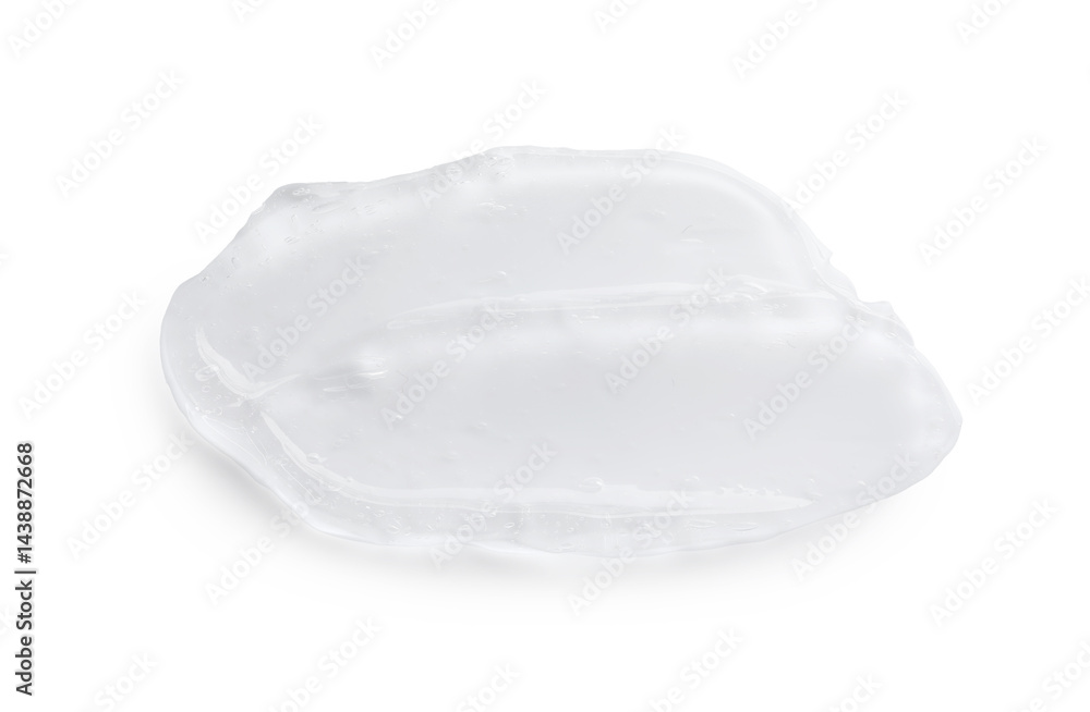 Sample of collagen gel isolated on white, top view Sample of collagen gel isolated on white, top view