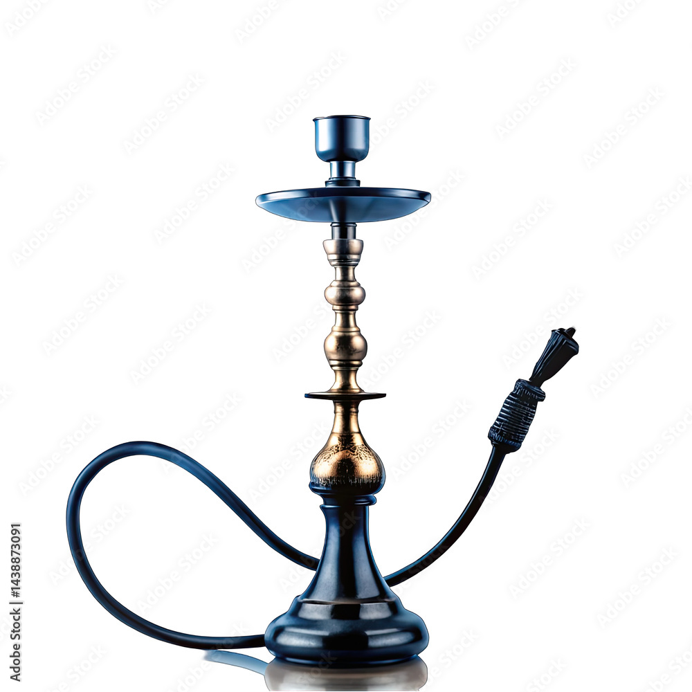 hookah With smoke isolated on white background hookah With smoke isolated on white background