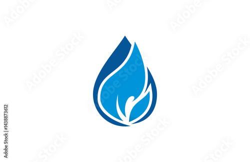 abstract water drop logo