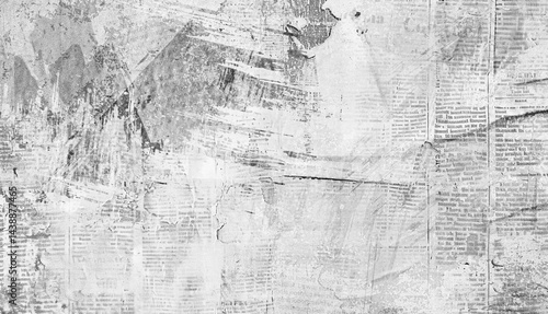 Foto Old newspaper background, blank paper texture, dark news print style design with white space for text, news background