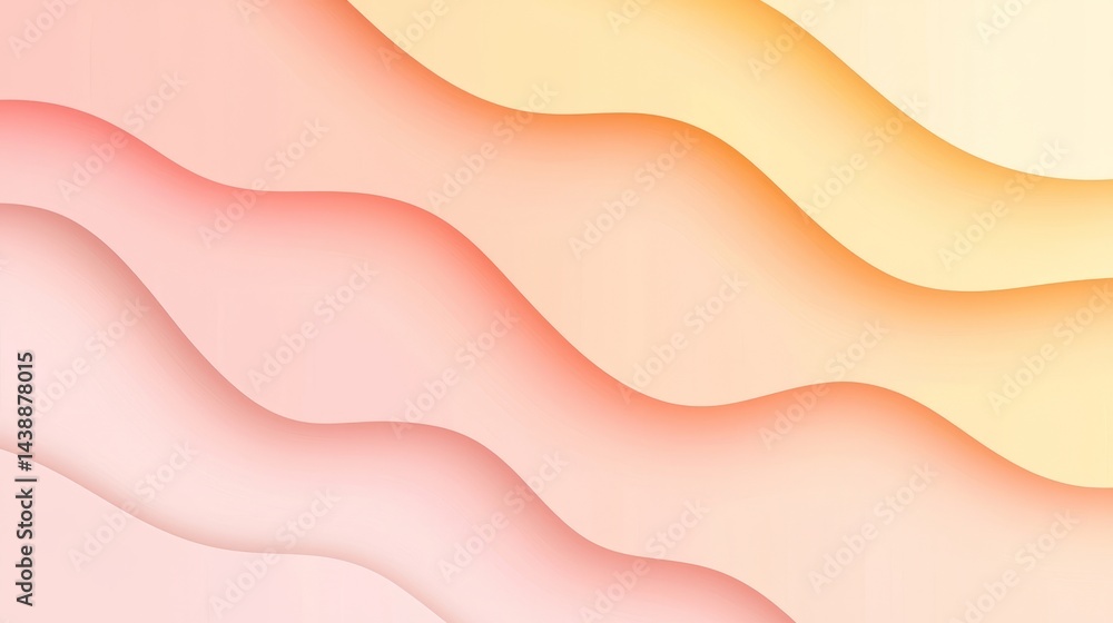 Abstract Pastel Wave Background Pink, Yellow, And Orange Gradient Texture Abstract Pastel Wave Background Pink, Yellow, And Orange Gradient Texture