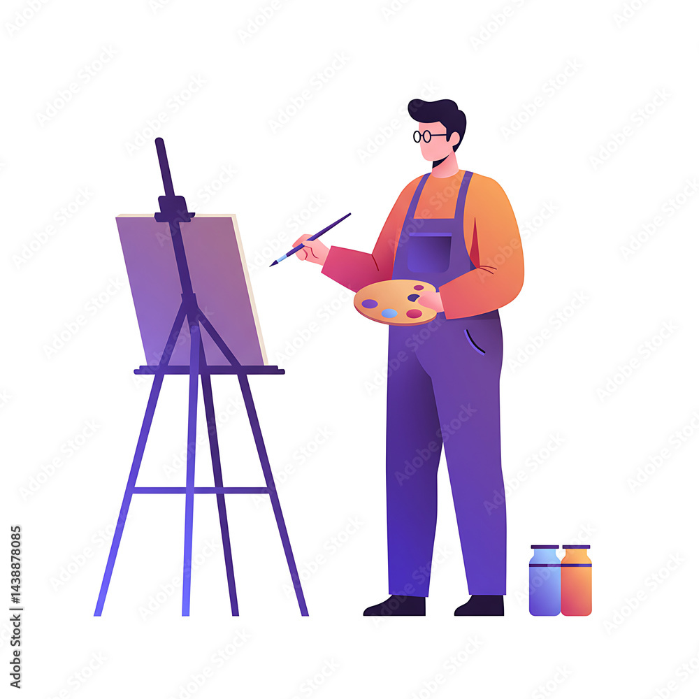 Fototapeta premium artist with palette