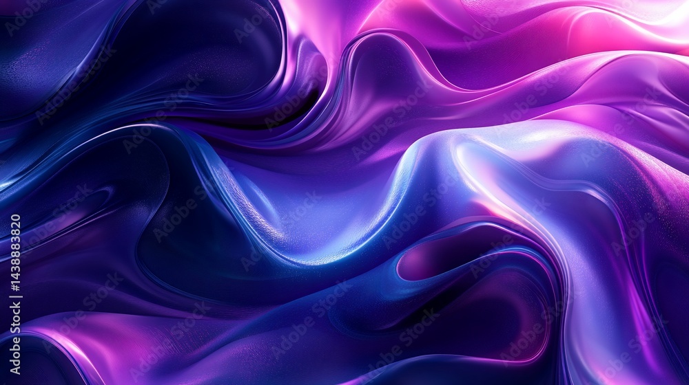 Dynamic interplay of purple hues forming mesmerizing, rippling abstract waves Dynamic interplay of purple hues forming mesmerizing, rippling abstract waves
