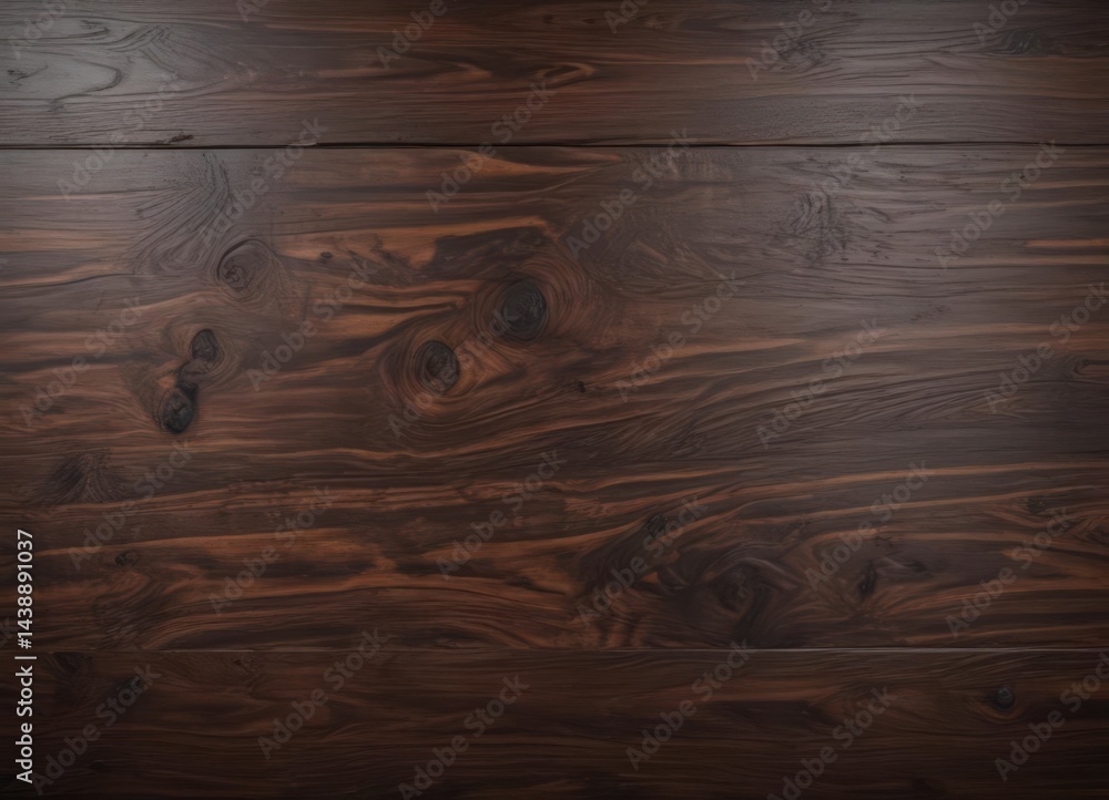 Fototapeta premium Dark stained wood, natural knots, sophisticated grain pattern, deep wood, natural, wood grain