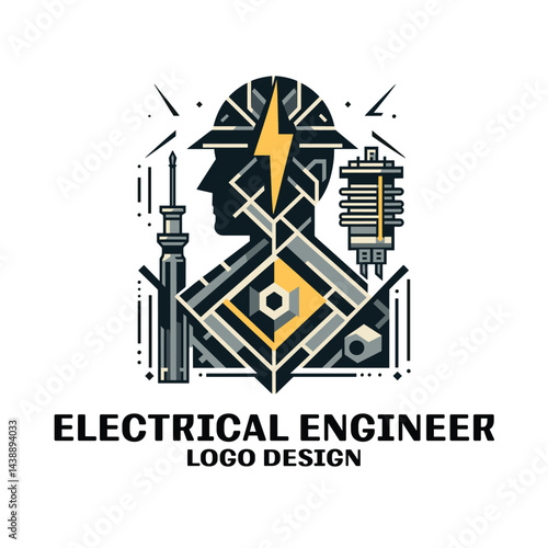 Electrical Engineer Vector Logo Design