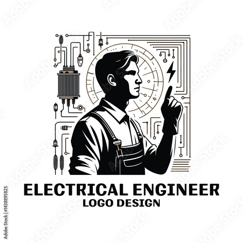 Electrical Engineer Vector Logo Design