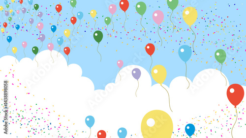 青空と風船と紙吹雪