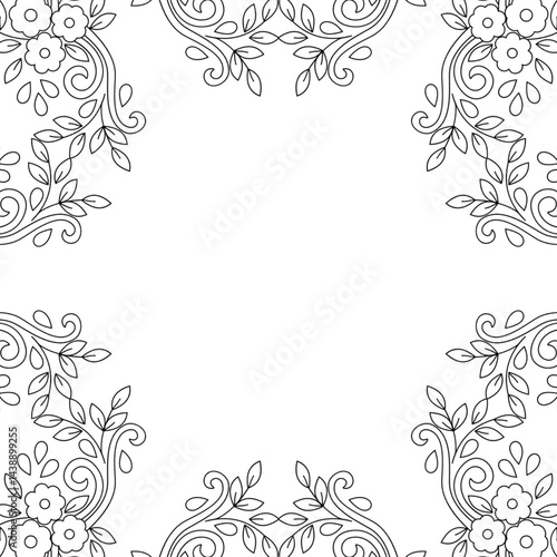 vector floral frame