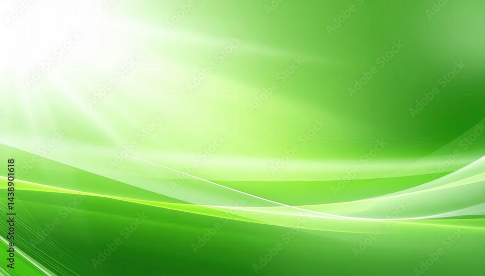 Abstract green background shows gentle curves. ethereal light creates feeling of peace and tranquility and harmony Abstract green background shows gentle curves. ethereal light creates feeling of peace and tranquility and harmony