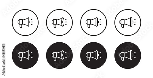 Megaphone icon set vector illustration	