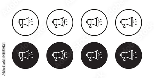 Megaphone icon set vector illustration