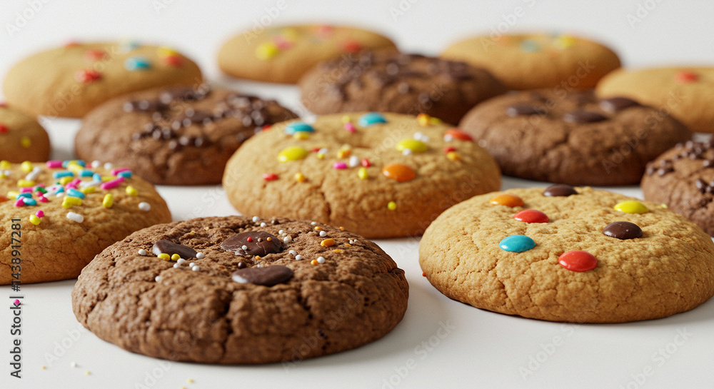 Fototapeta premium chocolate chip cookies on plate