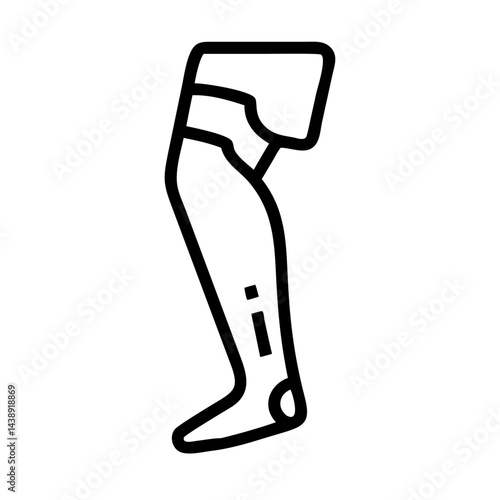 Athletic Leg Prosthetic Sports Support Icon Design