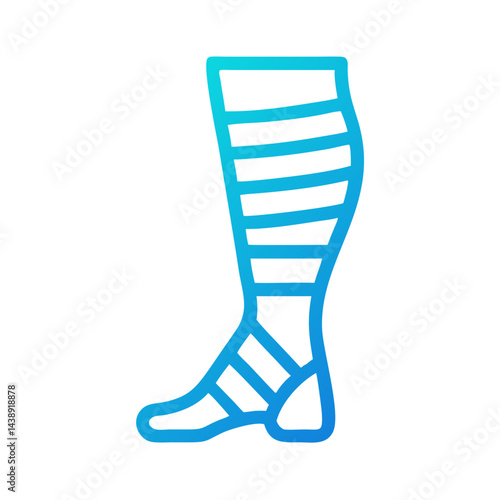 Athletic Leg Prosthetic Sports Support Icon Design