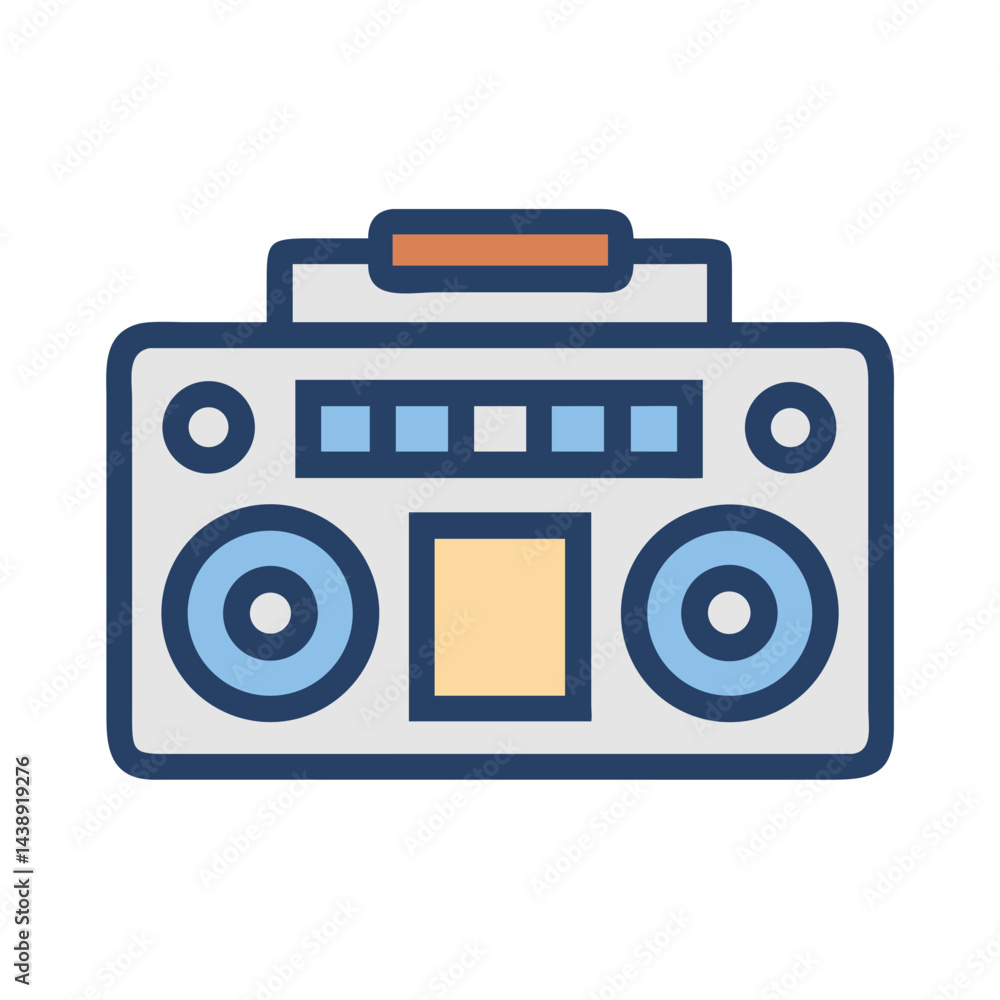 Boombox Music Player Sound System Icon Design Boombox Music Player Sound System Icon Design