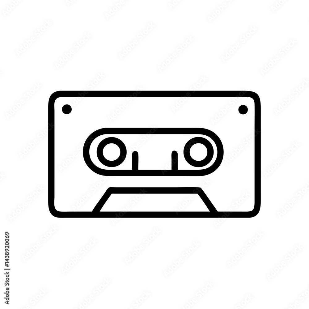 Cassette Tape Music Icon Design Cassette Tape Music Icon Design