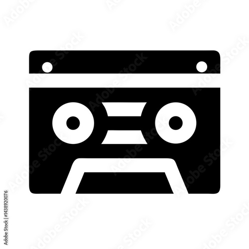 Cassette Tape Music Icon Design