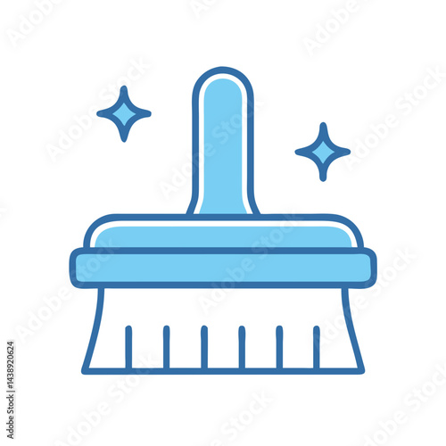 Cleaning Brush Tool Icon Design