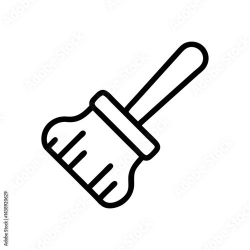 Cleaning Brush Tool Icon Design