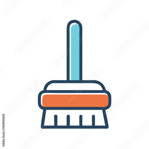 Cleaning Brush Tool Icon Design