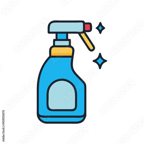 Cleaning Detergent Spray Icon Design