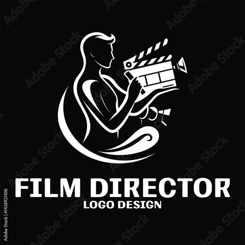 Film Director Vector Logo Design