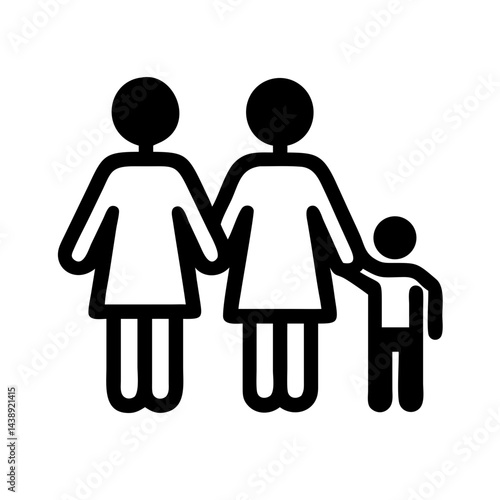 Family with Children Icon Design