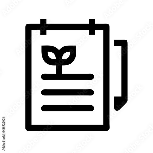 Gardening Notes and Plan Icon Design