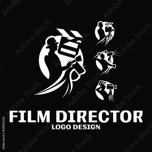Film Director Vector Logo Design