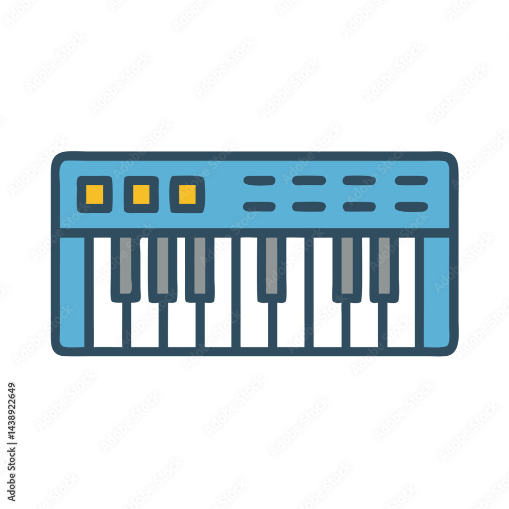 Keyboard Synthesizer Music Instrument Icon Design Keyboard Synthesizer Music Instrument Icon Design