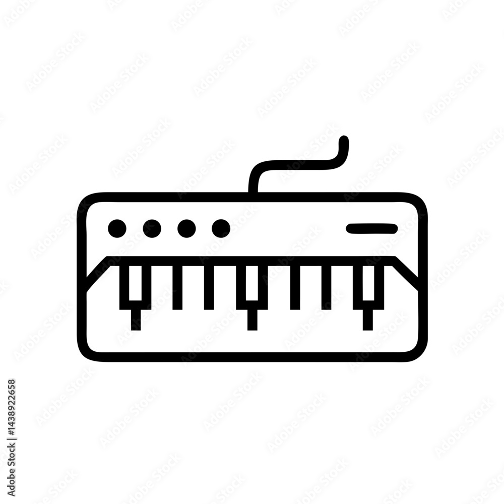 Keyboard Synthesizer Music Instrument Icon Design Keyboard Synthesizer Music Instrument Icon Design