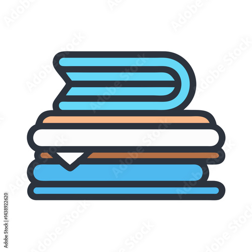 Ironed and Folded Towels Icon Design