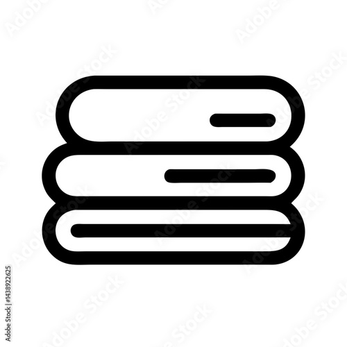 Ironed and Folded Towels Icon Design
