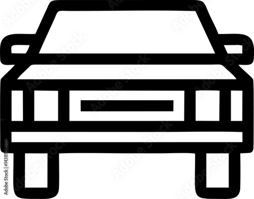 Bold car front simple modern
