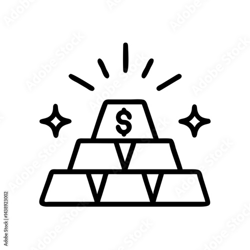 Money Gold Wealth Success Icon Design