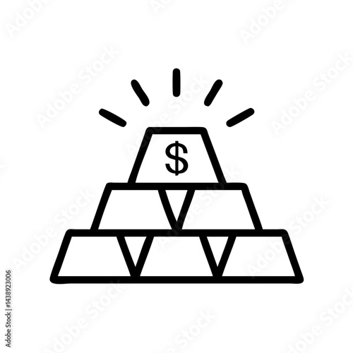 Money Gold Wealth Success Icon Design