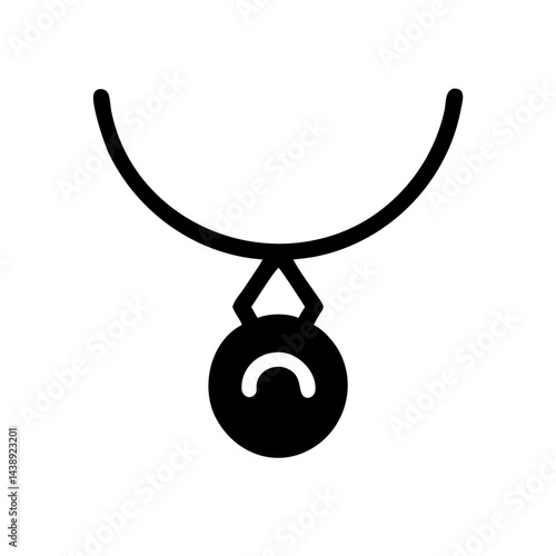 Necklace with Elegant Pendant Icon Design