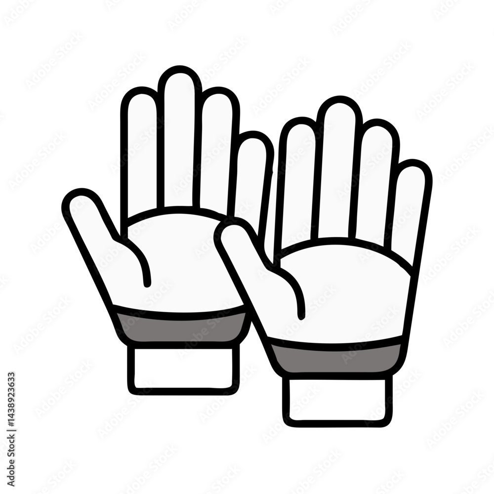 Protective Gloves Pair Safety Icon Design Protective Gloves Pair Safety Icon Design
