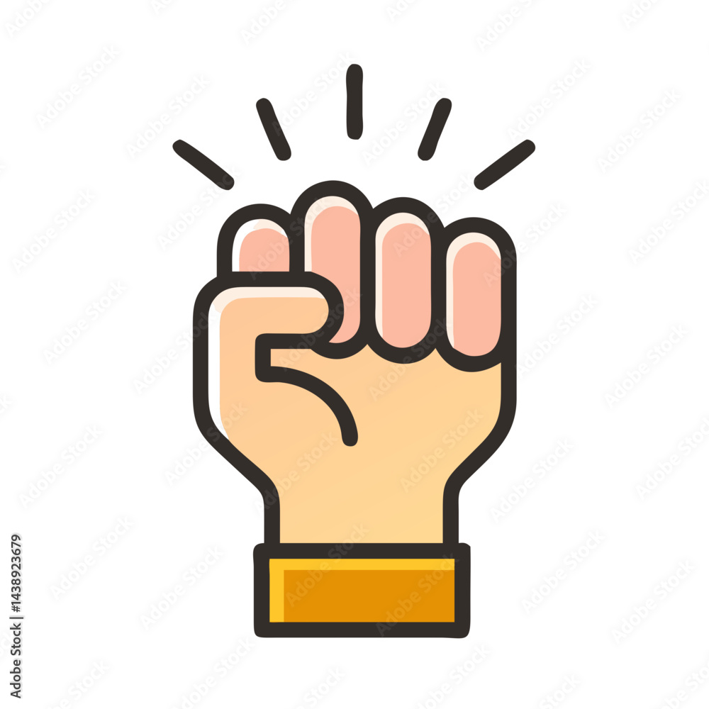 Raised Fist Symbol of Success Icon Design Raised Fist Symbol of Success Icon Design