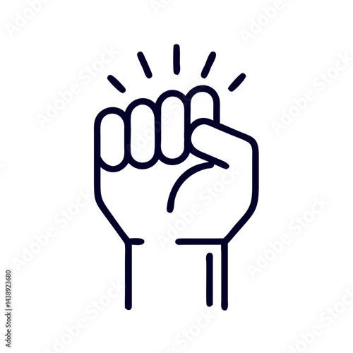 Raised Fist Symbol of Success Icon Design
