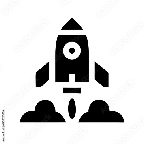 Rocket Launch for Startup Growth Icon Design