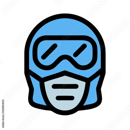 Ski Mask Face Protection Cover Icon Design