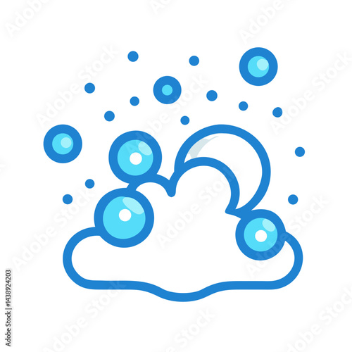 Soap Dish with Bubbles Icon Design