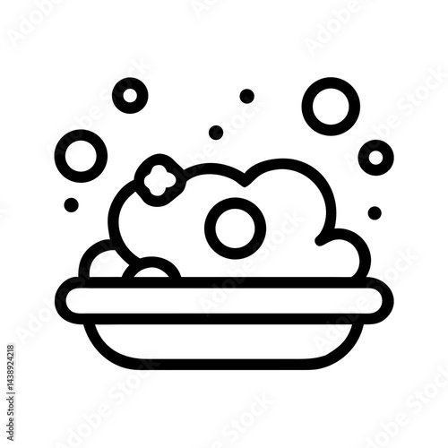 Soap Dish with Bubbles Icon Design
